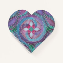 Cuaderno Heart-Shaped “Lemurian Ley Lines” Spiral Notebook