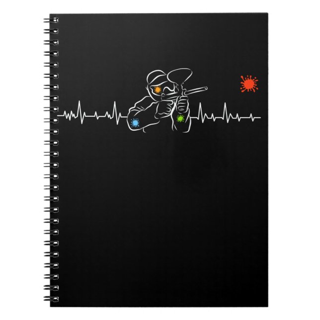 Cuaderno Heartbeat Airsoft Player Colorful Paintball (Frente)