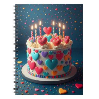 Cuaderno Hearts Birth Cake