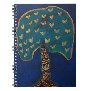 Cuaderno Hearts Tree Love Magic Ilustracion Notebook