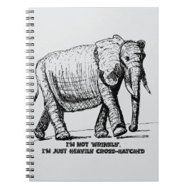Cuaderno Heavy Cross-Hatched Elephant