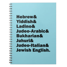 Cuaderno Hebreo& Yidis& Ladino& Inglés judío&
