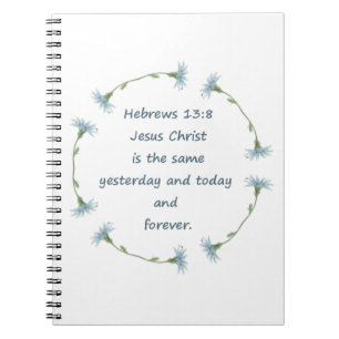 Cuaderno Hebreos 13:8 Jesús es la misma Biblia Escritura