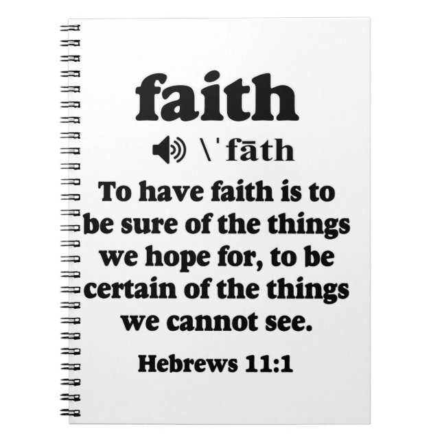 Cuaderno Hebrews 11-1 Faith defined (Frente)