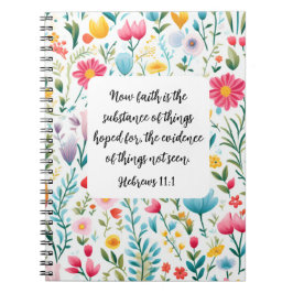 Cuaderno Hebrews 11:1 Spiral Photo Notebook
