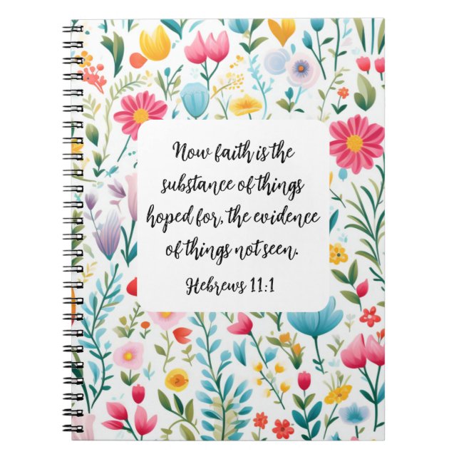 Cuaderno Hebrews 11:1 Spiral Photo Notebook (Frente)