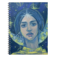 Hecate, diosa de la luna, pintura pastel, arte de 