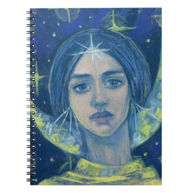 Cuaderno Hecate, diosa de la luna, pintura pastel, arte de  (Frente)