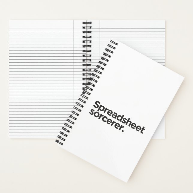Cuaderno 'Hechicero de hojas de cálculo.' Cumpleaños divert (Interior)