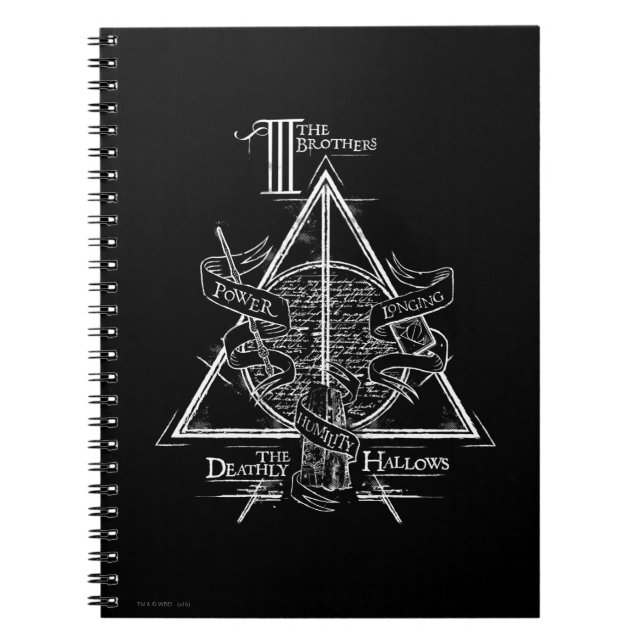 Cuaderno Hechizo de Harry Potter | Gráfico de las RELIQUIAS (Frente)
