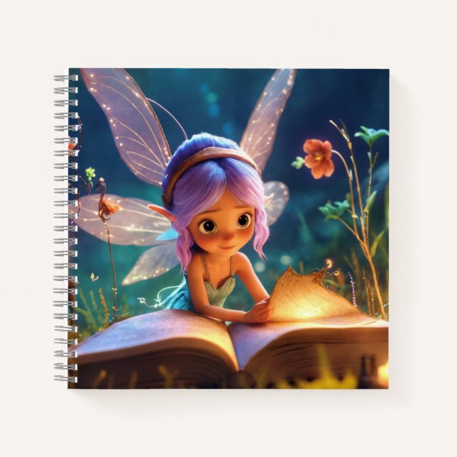 Cuaderno Hechizos Mágicos de Hadas Místicas (Anverso)