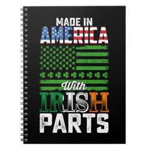 Cuaderno Hecho en América con piezas irlandesas Día de San 