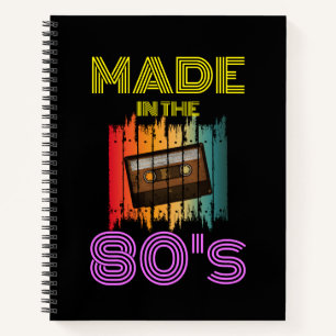 CUADERNO HECHO EN LA DÉCADA DE 1980 CINTA DE CASSETTE VINTA