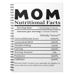 Cuaderno Hechos Nutricionales De Mamá