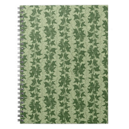 Cuaderno Hedera Ivy Vines - patrón D_L verde botánico.