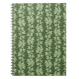 Cuaderno Hedera Ivy Vines - patrón L_D verde botánico.