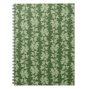 Cuaderno Hedera Ivy Vines - patrón L_D verde botánico.