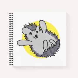 Cuaderno Hedgehog amarillo feliz