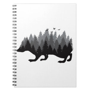 Cuaderno Hedgehog - Diseño de Woodland