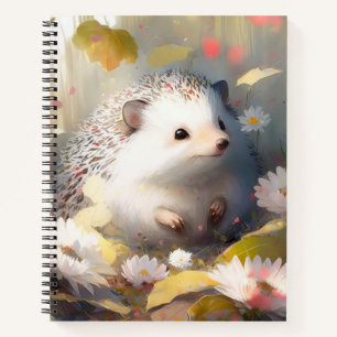 Cuaderno Hedgehog Retrato Animal Pintura Selva de Vida Silv
