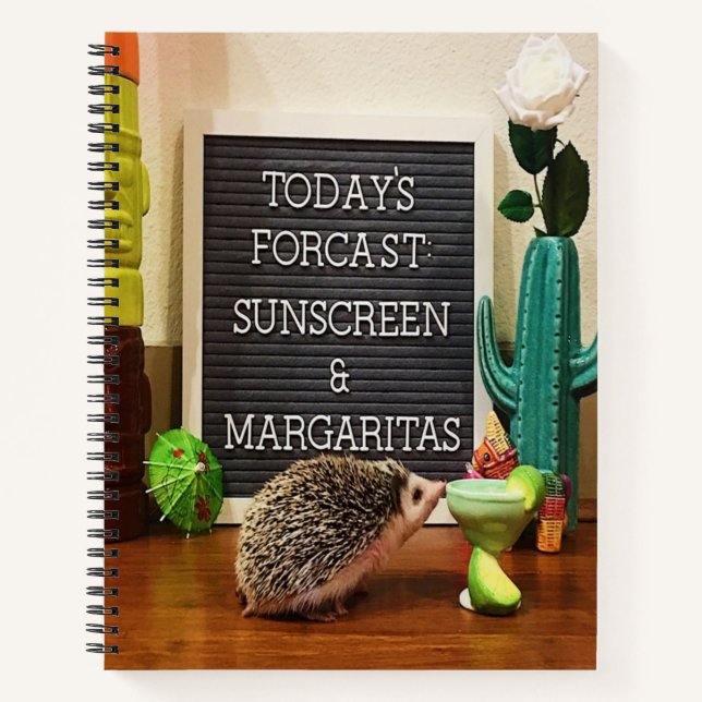 Cuaderno Hedgehog Sunscreen y Margaritas (Anverso)