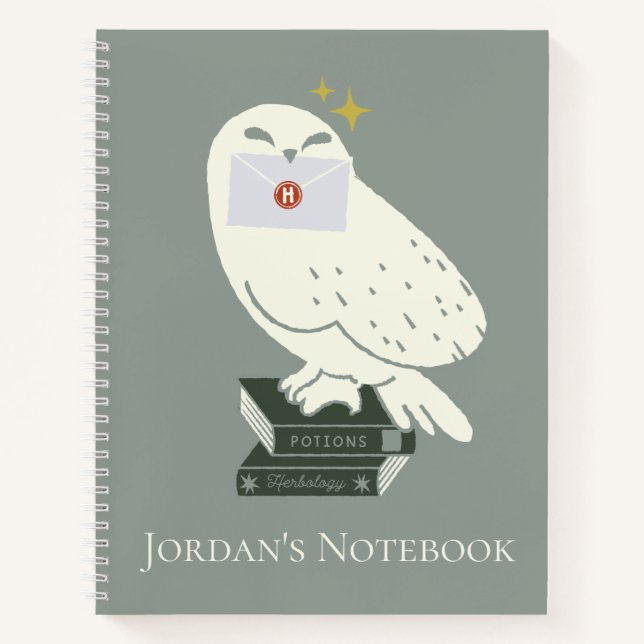 Cuaderno Hedwig con dibujo caprichoso de carta (Anverso)