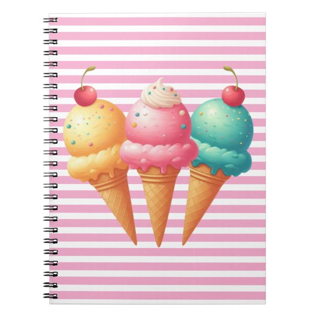 Cuaderno Helado colorido (Frente)