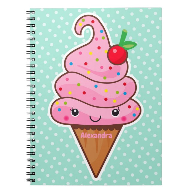 Cuaderno Helado - con nombre - (Frente)
