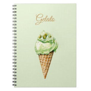 Cuaderno Helado De Crema De Menta Cumpleaños 
