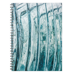 Cuaderno helado de cristal de la ventana de vidrio