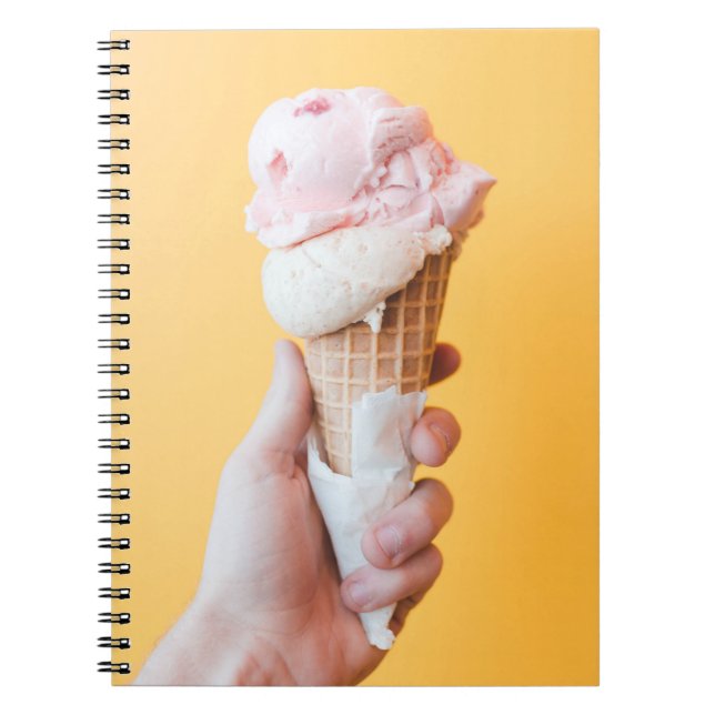 Cuaderno Helado de fresa en cono (Frente)