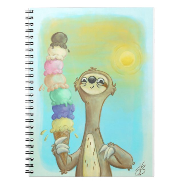 Cuaderno ¡Helado de los amores de las perezas! (Frente)
