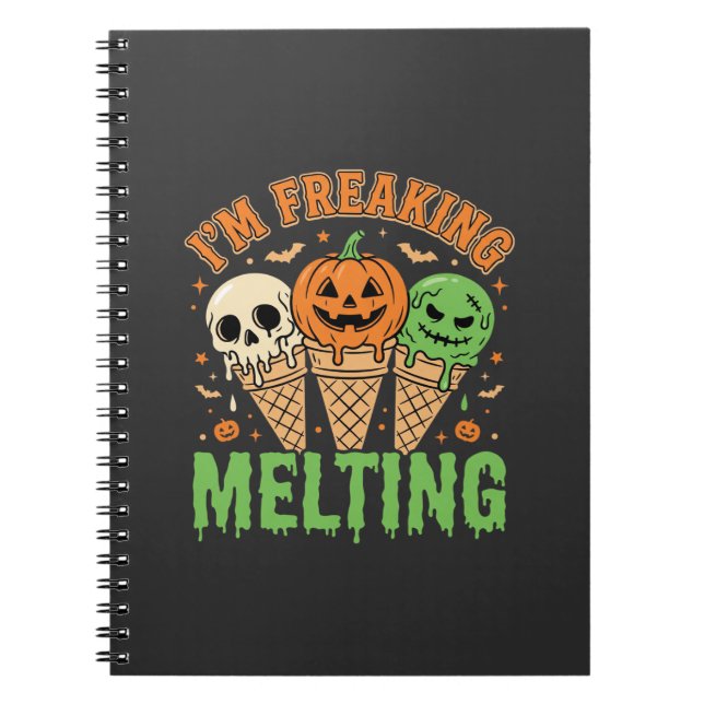 Cuaderno Helado Derritiéndose de Halloween (Frente)