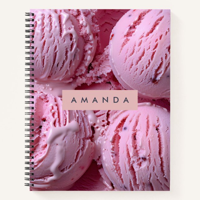 Cuaderno Helado Morado Dulce Personalizado Soñado (Anverso)