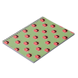 Cuaderno Helados rosados en tazas verdes