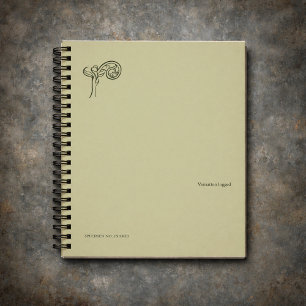 Cuaderno Helecho Cabeza de Violín de Botánica Personalizada