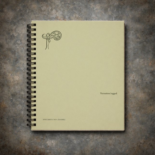 Cuaderno Helecho Cabeza de Violín de Botánica Personalizada (Subido por el creador)
