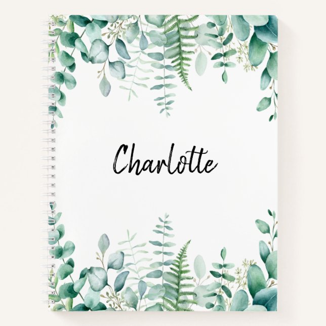 Cuaderno Heleno de bosque de eucalipto (Anverso)