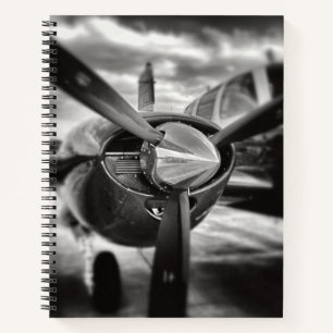 Cuaderno Hélice de avión Blanco y Negro