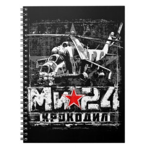 Cuaderno Helicóptero grande de la Unión Soviética Mi-24