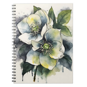 Cuaderno Hellebore - Flores de acuarela