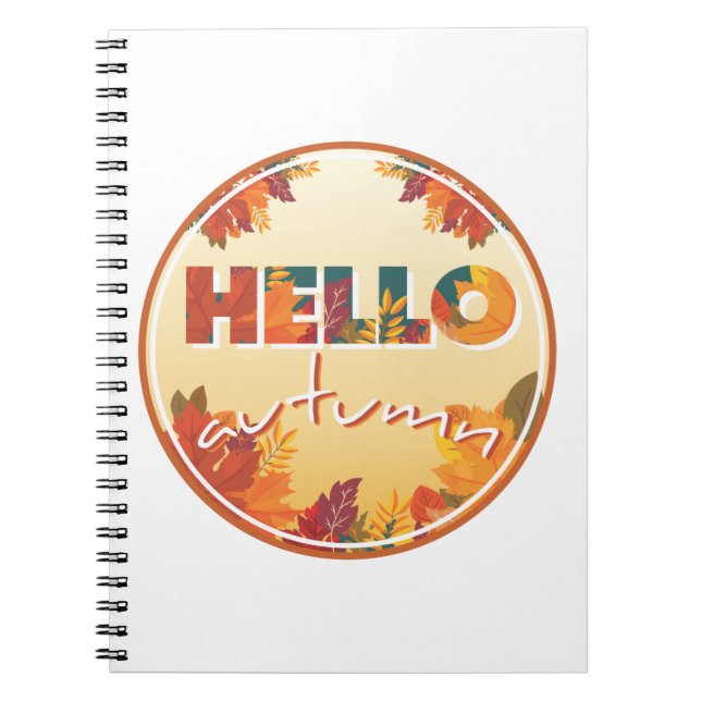 Cuaderno Hello Autumn, sticker, phone case, pillow (Frente)