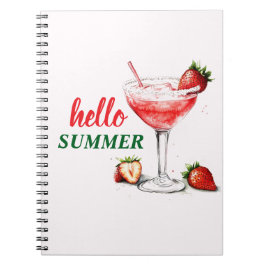 Cuaderno Hello Summer | Strawberry Cocktail Notebook