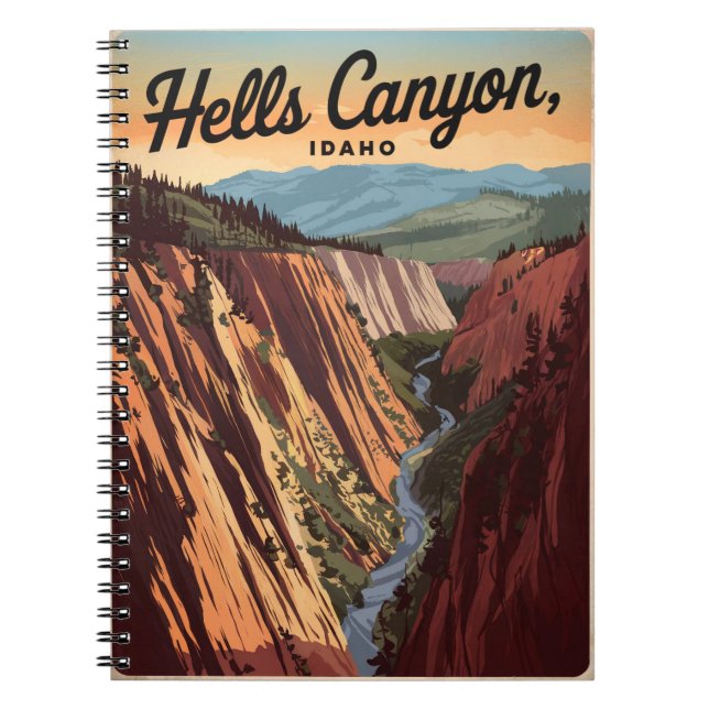Cuaderno Hells Canyon Idaho Vintage (Frente)