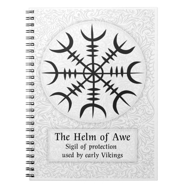 Cuaderno Helm Of Awe Signo mágico islandés - Blanco (Frente)