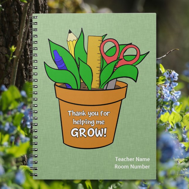 Cuaderno Helping me Grow Teacher Gift Spiral Photo Notebook (Subido por el creador)