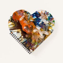 Cuaderno Hematita arcoiris Crystal Heart Notepad Valentines