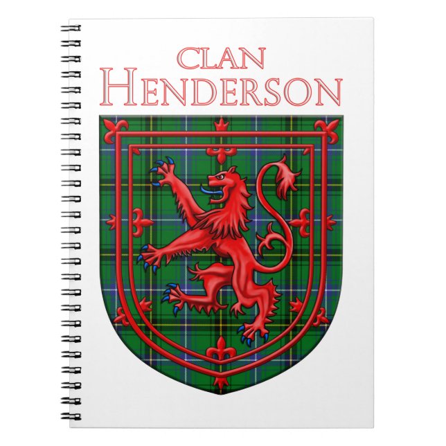 Cuaderno Henderson Tartan Scottish Plaid Lion Rampant (Frente)