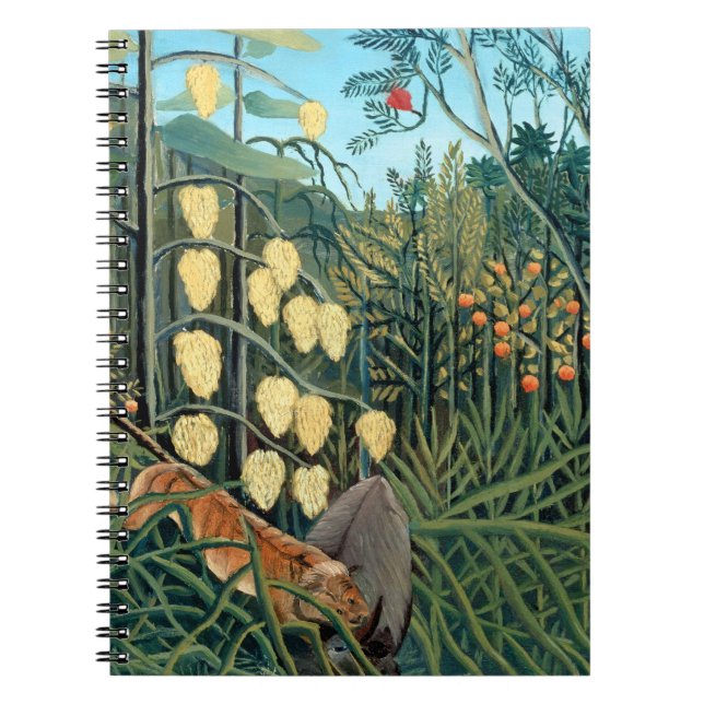 Cuaderno Henri Rousseau - Tigre y Búfalo Luchando (Frente)