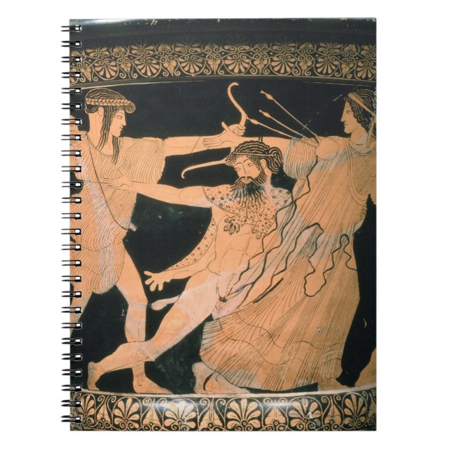 Cuaderno Herakles que lucha, detalle de un ático rojo-figu (Frente)